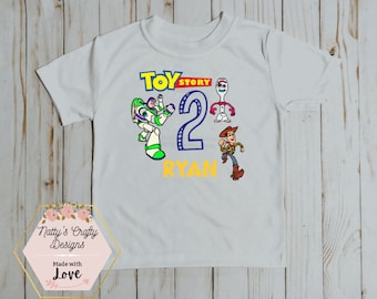 toy story birthday shirt, forky shirt, woody shirt, buzz shirt, toy story birthday shirt boy, sublimation shirt