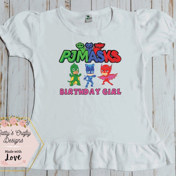 Pj Mask Birthday Shirt Etsy