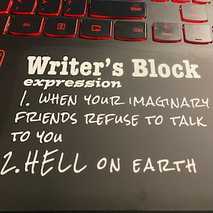 Writer's Block Expressions Vinyl Decal Laptop Decal | Etsy