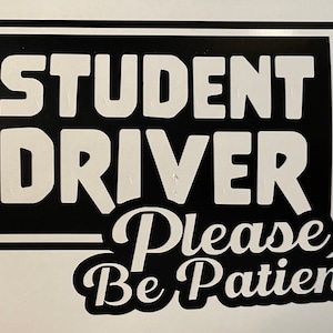 3-Automagnete, bitte haben Sie Geduld mit Studentenfahrern, neue  Fahrer-Sicherheits-Warnaufkleber (schwarz und rot)