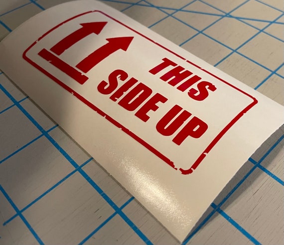 This Side up Vinyl Decal Cars Windows Walls Bumper | Etsy