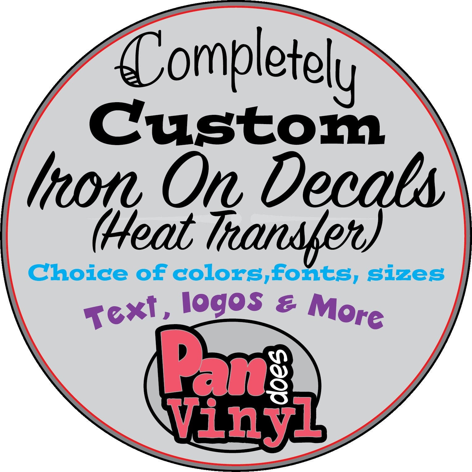 Your Custom Iron on Logo, High Quality HTV 