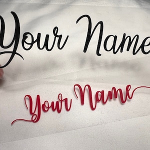Any Name Iron On Vinyl Decal DIY, clothes, nametags, and more image 1