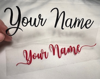 Any Name! Iron On Vinyl Decal - DIY, clothes, nametags, and more!