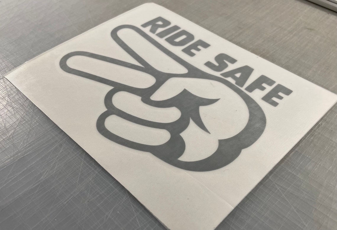 Ride Safe Motorcycle Respect 2 Fingers Down Vinyl Decal Etsy