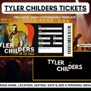 Tyler Childers Konzertkarten | Unterwegs 2025 | Bearbeitbare Überraschungskarten | Tyler Childers Weihnachtsgeschenk 2025 Tourneedaten Him