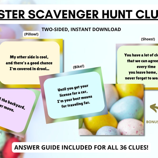 Easter Scavenger Hunt For Teens | Easter Games For Adults | Outdoor Easter Scavenger Hunt For Kids | Scavenger Hunt Easter Trivia Game Fun