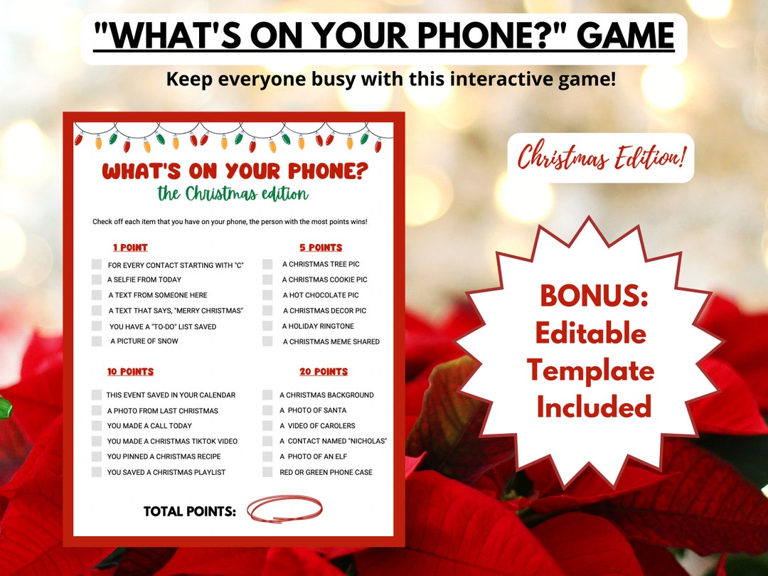 What s on your phone christmas edition christmas games teenager