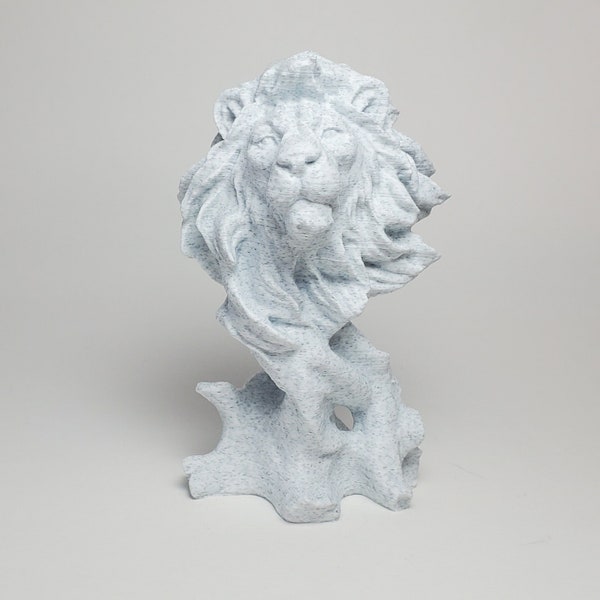 3D Printed Lion Bust Statue