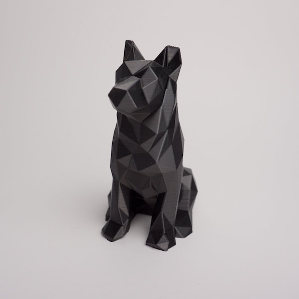 Geometric German Shepherd Figurine