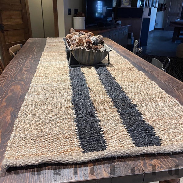 Jute Table Runner Etsy