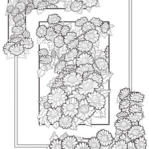 Mums Coloring Page | Digital Download |JPG | PDF|
