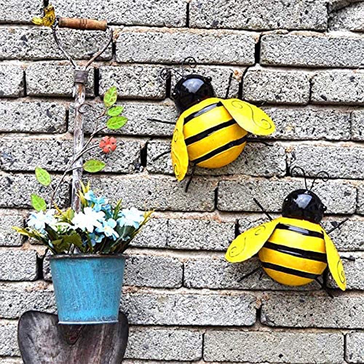 Set of 4 Metal Bees Bumblebees Bugs Wall Art Decor Lawn - Etsy