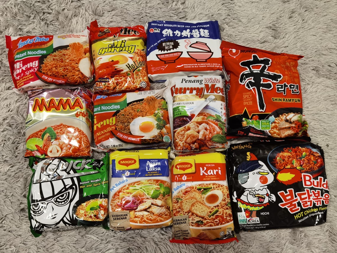 Assorted Asian Instant Ramen Noodles Care Package 8 unique Etsy