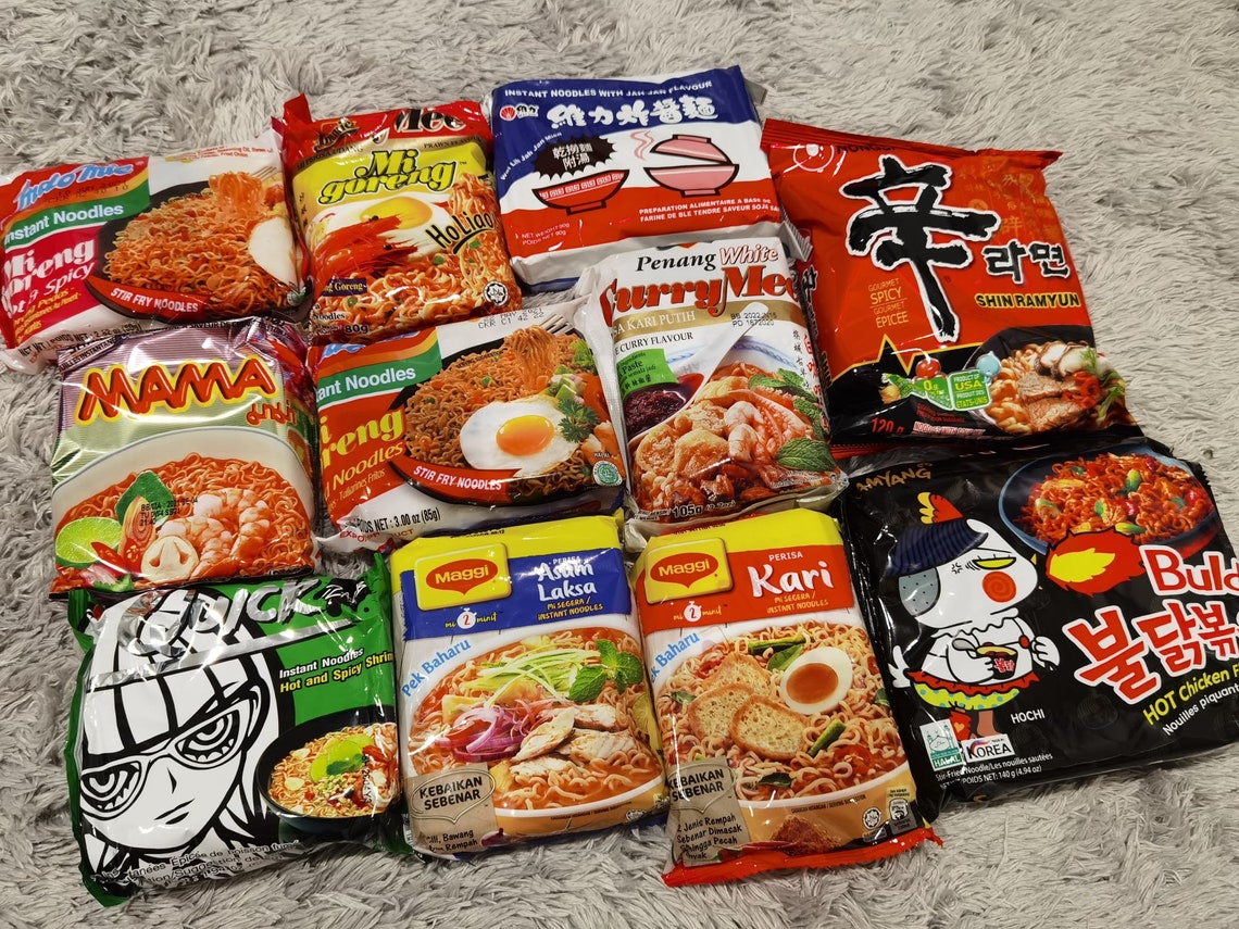 Assorted Asian Instant Ramen Noodles Care Package 8 unique Etsy