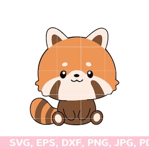 Redpanda svg, babypanda svg, Kawaii redpanda