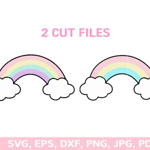 Rainbow svg pastel,   cute rainbow svg, rainbow baby svg,  rainbow cloud svg, rainbow bridge svg, svg for cricut