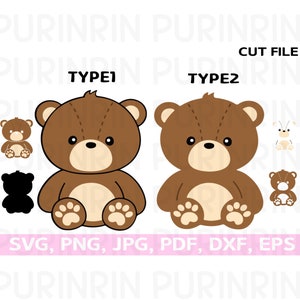 Ours en peluche svg, bébé ours svg, ours svg design, babysuit