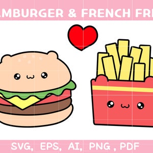 HAMBURGER E FRITTE SVG