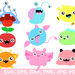 Monster svg cricut bundle, monster girl, monster birthday invite, monster teeth, weird monster, halloween bundle svg, alien bundle svg