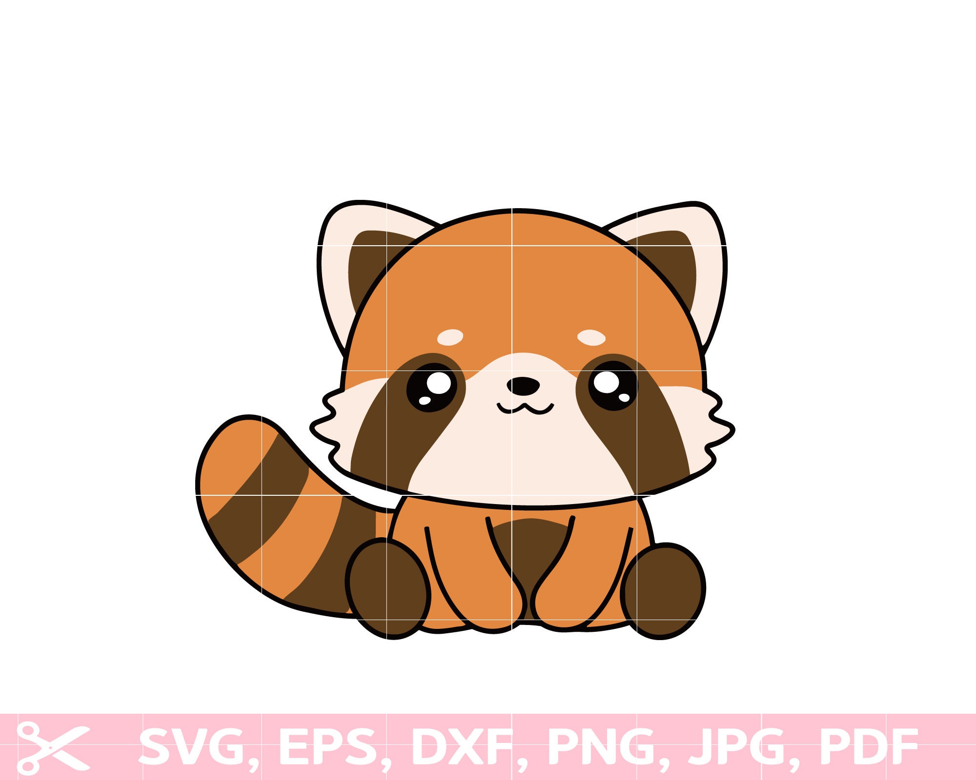 Kawaii Red Panda Svg Etsy India