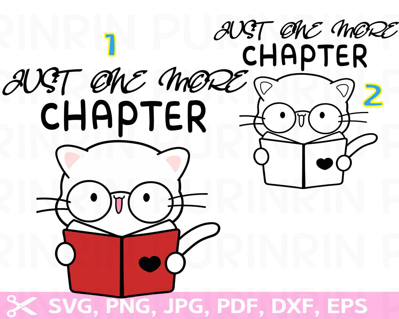 Just One More Chapter Svg Quote Printable Reader Clipart Etsy