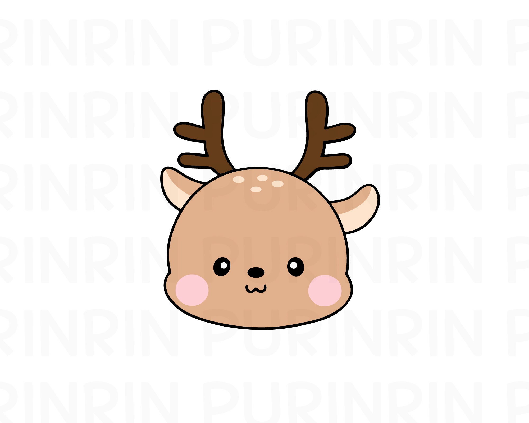 Kawaii deer head svgbaby deer svg deer svg Silhouette Etsy