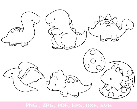 Cute Dinosaur PNG - cute-dinosaur-svg cute-dinosaur-outline cute