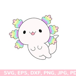 Axolotl svg, Rainbow axolotl,  cricut cutie svg, best friend clipart, - Silhouette, Vinyl, Shirt, Baby Bodysuit