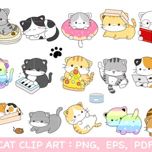 Cat Clipart, 18 cute cat clipart