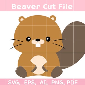 Castor svg, Animal del bosque svg
