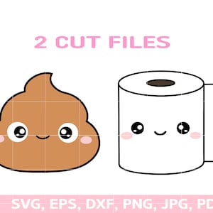 Poep svg, Toiletpapier svg, poep emoji svg, gelaagde papierrol, poep cricut