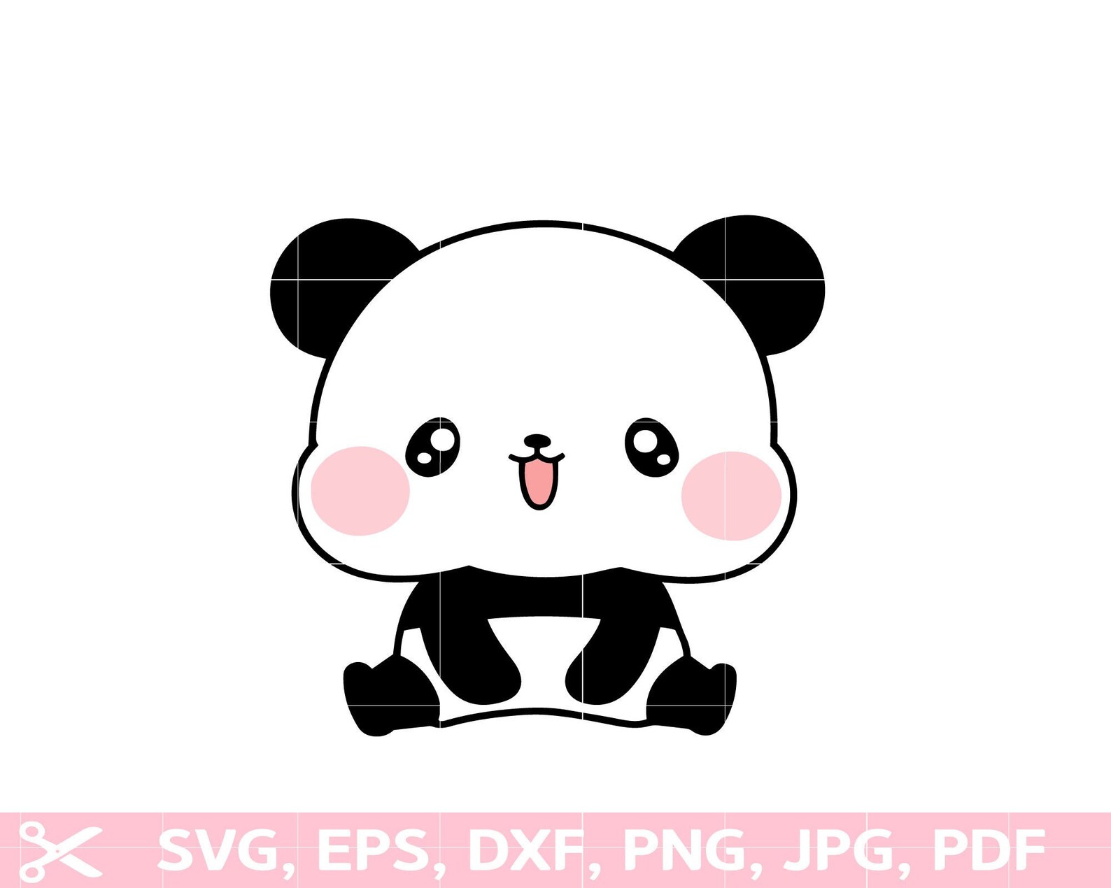 Download Süßer Baby Panda SVG Kawaii Panda Svg Circut Cut Files | Etsy