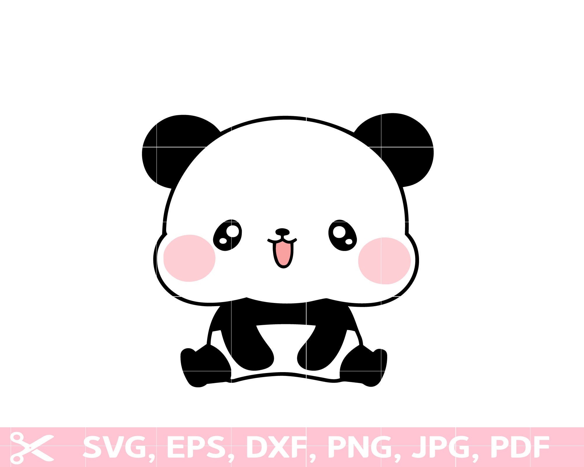 Süßer Baby Panda Svg Kawaii Panda Svg Circut Cut Files Etsy