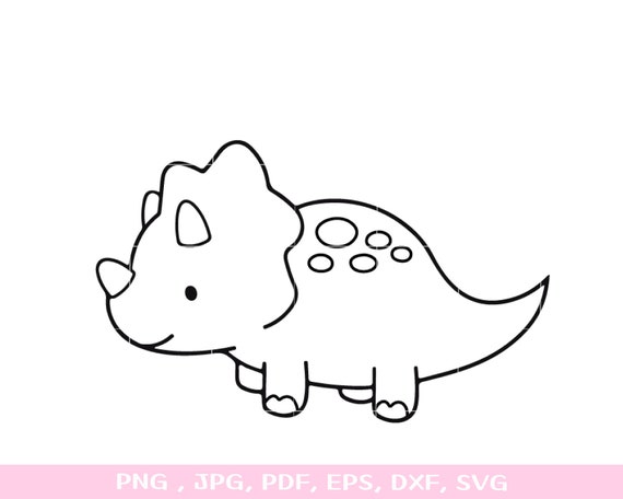 cute dinosaur outline