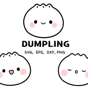 Dumpling,  Koreanisches Essen svg, asiatisches Essen, süßes Essen Aufkleber Vinyl