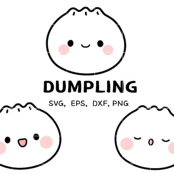 Dumpling,  Korean food svg, Asian food ,cute food sticker vinyl