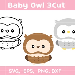 Hibou svg, harfang des neiges, contour svg Silhouette Cricut Vinyl