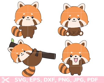 Red Panda Silhouette Etsy Sweden