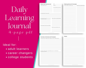 Diario di apprendimento quotidiano per studenti adulti, studenti Bootcamp, persone che cambiano carriera