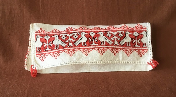 Napkin cover Antique hand embroidered linen napki… - image 4