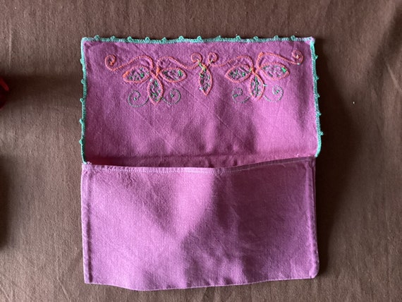 Napkin cover 3 Antique hand embroidered napkins i… - image 3