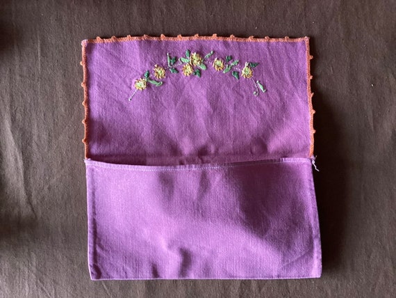 Napkin cover 3 Antique hand embroidered napkins i… - image 7