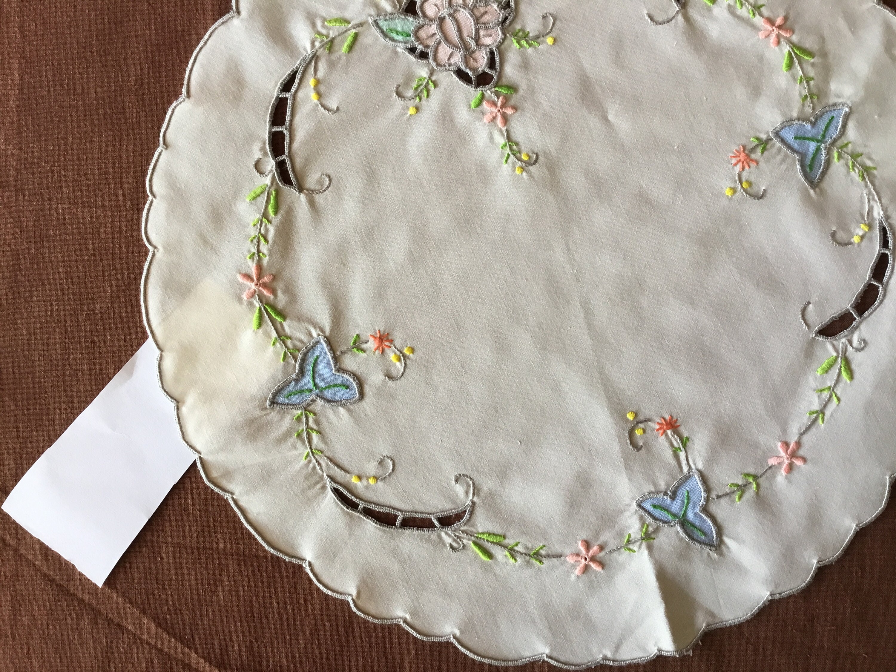 Tablecloth 2 Antique Hand Embroidered Tablecloths With Etsy UK