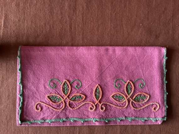 Napkin cover 3 Antique hand embroidered napkins i… - image 2