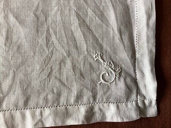 handkerchief Antique hand-embroidered handkerchie… - image 1