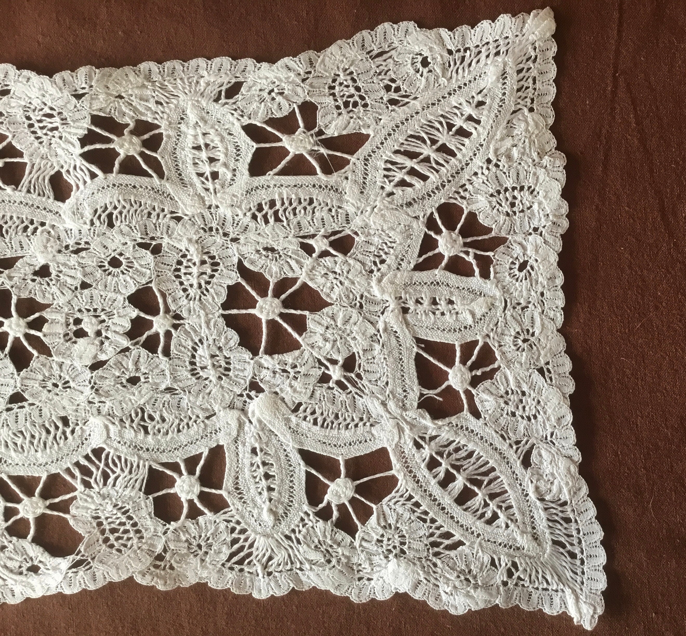 Tablecloth Antique Handmade Tablecloth of Lace Also Etsy