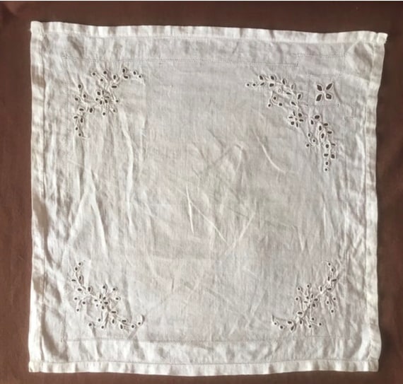 handkerchief antique hand embroidered handkerchief