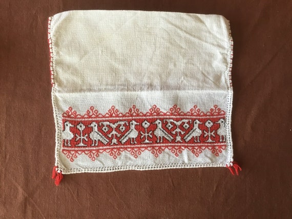 Napkin cover Antique hand embroidered linen napki… - image 6