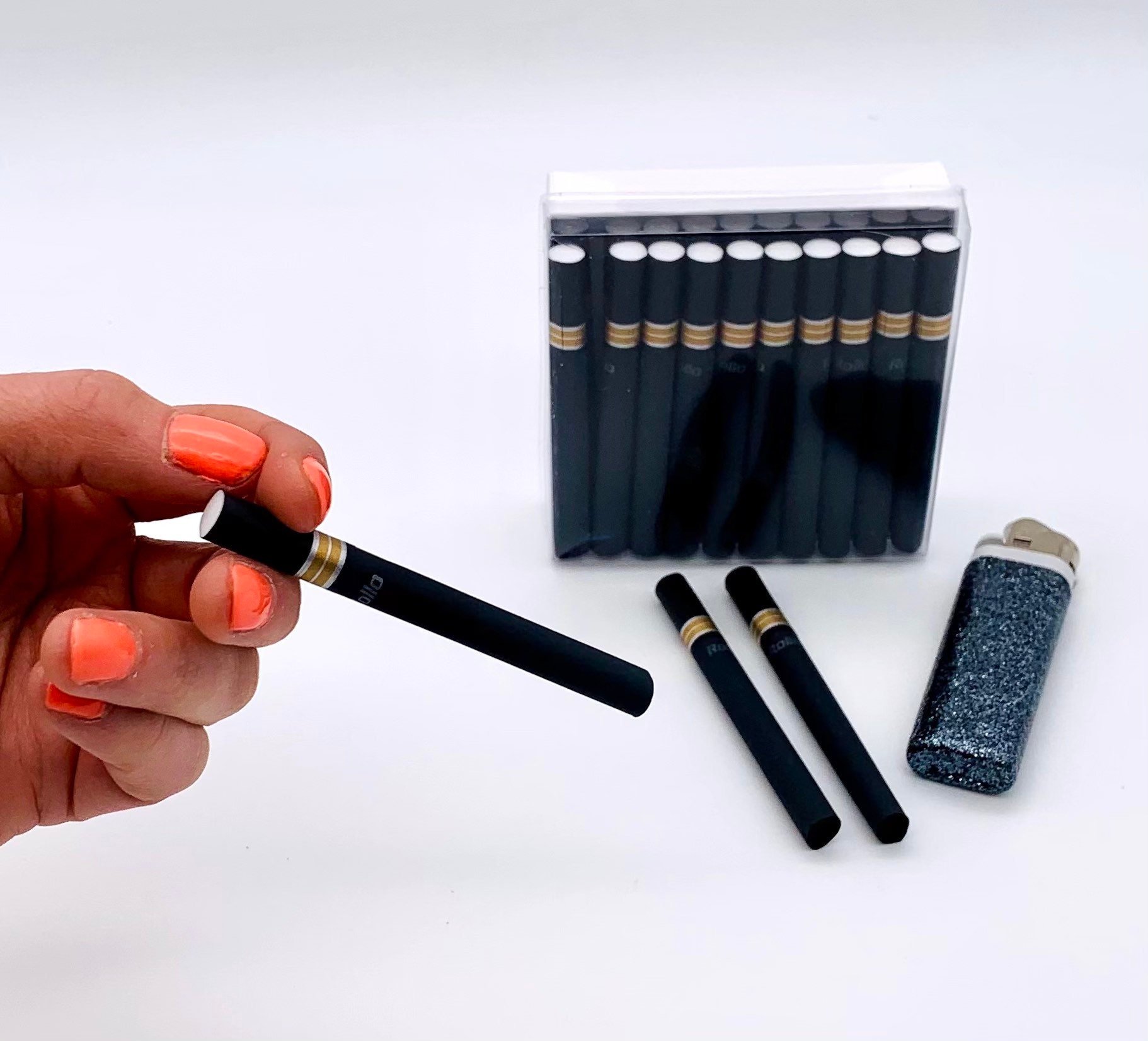 Pre Roll- 20pk, Tubes With Filter, Black - In Gift Box